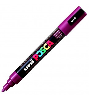 Uni-Ball Posca 1.8-2.5 Su bazlı Poster Markörü Ş.Kırmızı PC-5M (1 Adet)