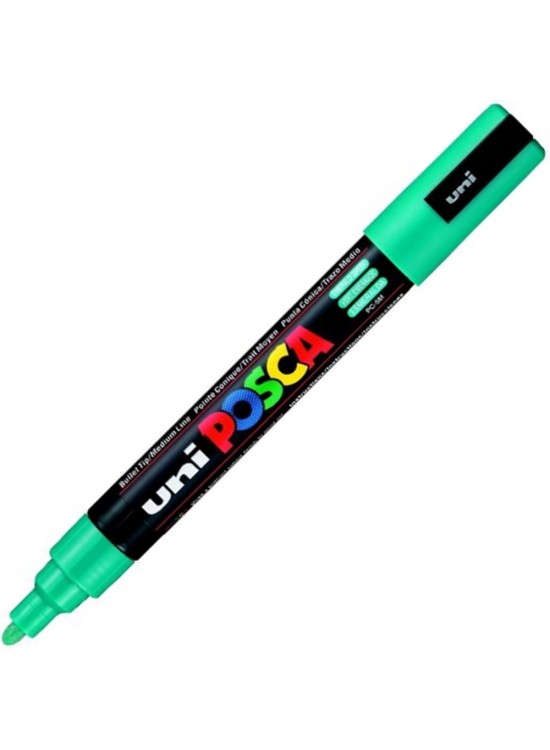 Uni-Ball Posca 1.8-2.5 Su Bazlı Poster Markörü Zümrüt Yeşilin Pc-5M (1 Adet)