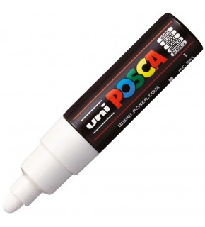 Uni-Ball Posca 4.5-5.5 Su Bazli Poster Markörü Beyaz PC-7M (1 Adet)
