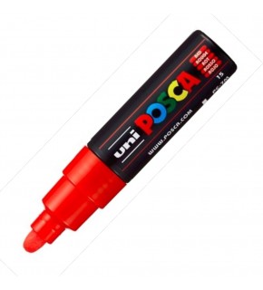 Uni-Ball Posca 4.5-5.5 Su Bazlı Poster Markörü Kırmızı PC-7M (1 Adet)