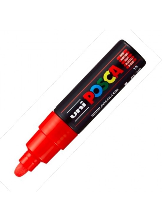 Uni-Ball Posca 4.5-5.5 Su Bazlı Poster Markörü Kırmızı PC-7M (1 Adet)
