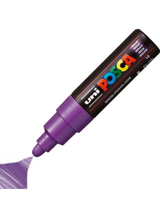 Uni-Ball Posca 4.5-5.5 Su Bazlı Poster Markörü Mor PC-7M (1 Adet)