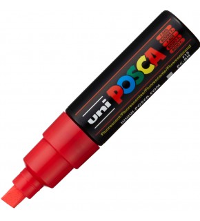 Uni-Ball Posca 8.0 Su Bazlı Poster Markörü F.Kırmızı PC-8K (1 Adet)