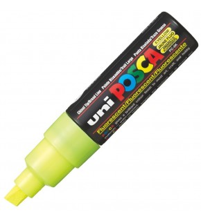 Uni-Ball Posca 8.0 Su Bazlı Poster Markörü F.Sarı PC-8K (1 Adet)