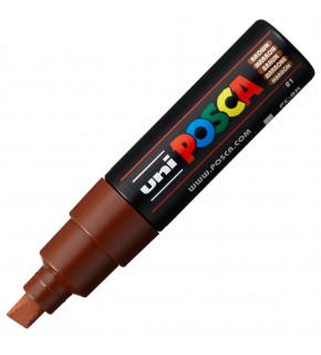 Uni-Ball Posca 8.0 Su Bazlı Poster Markörü Kahverengi PC-8K (1 Adet)
