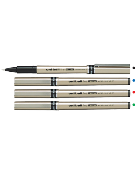 Uni-Ball Roller Kalem Deluxe Bilye Uç 0.7 MM Kırmızı UB-177 (1 Adet)