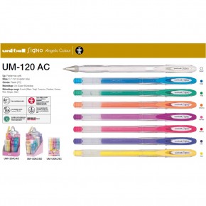 Uni-Ball Roller Kalem Signo Angelic Colour Jel Bilye Uç 0.7 mm UM-120AC/4D Set (1 Adet)