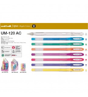 Uni-Ball Roller Kalem Signo Angelic Colour Jel Bilye Uç 0.7 mm UM-120AC/4D Set (1 Adet)