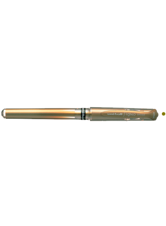 Uni-Ball Roller Kalem Signo Broad Jel Bilye Uç Davetiye 1.0 mm Altın UM-153 (1 Adet)