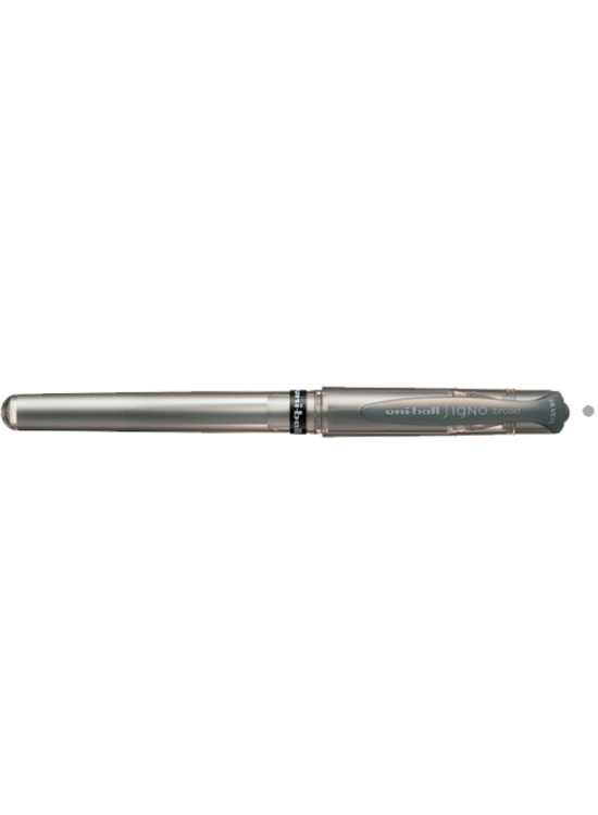 Uni-Ball Roller Kalem Signo Broad Jel Bilye Uç Davetiye 1.0 MM Gümüş UM-153 (1 Adet)