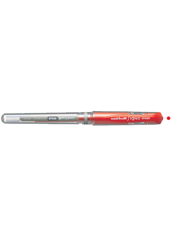 Uni-Ball Roller Kalem Signo Broad Jel Bilye Uç İmza Kalemi 1.0 MM Kırmızı UM-153 (1 Adet)