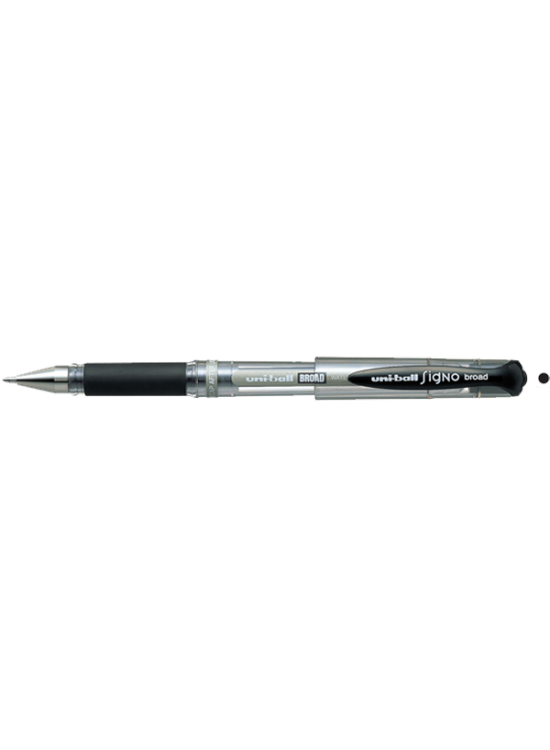 Uni-Ball Roller Kalem Signo Broad Jel Bilye Uç İmza Kalemi 1.0 MM Siyah UM-153 (1 Adet)