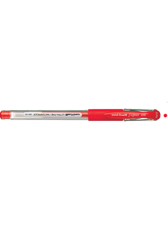Uni-Ball Roller Kalem Signo Dx Jel Bilye Uç 0.38 MM Kırmızı UM-151 (1 Adet)