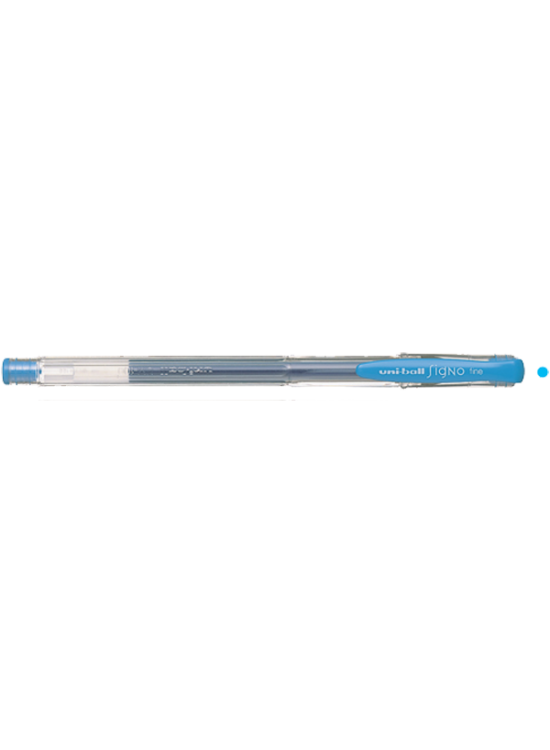 Uni-Ball Roller Kalem Signo Fine Jel Bilye Uç 0.7 MM Açık Mavi UM-100 (1 Adet)