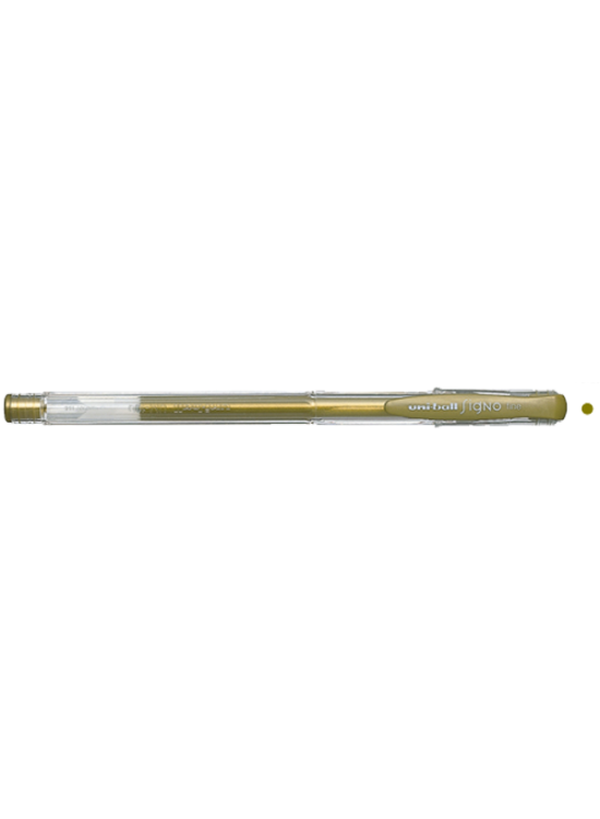 Uni-Ball Roller Kalem Signo Fine Jel Bilye Uç 0.8 MM Altın UM-100 (1 Adet)