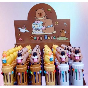 Unick Color Tükenmez Kalem Capybara Tepeli 10 Renk 8611 (1 Adet)