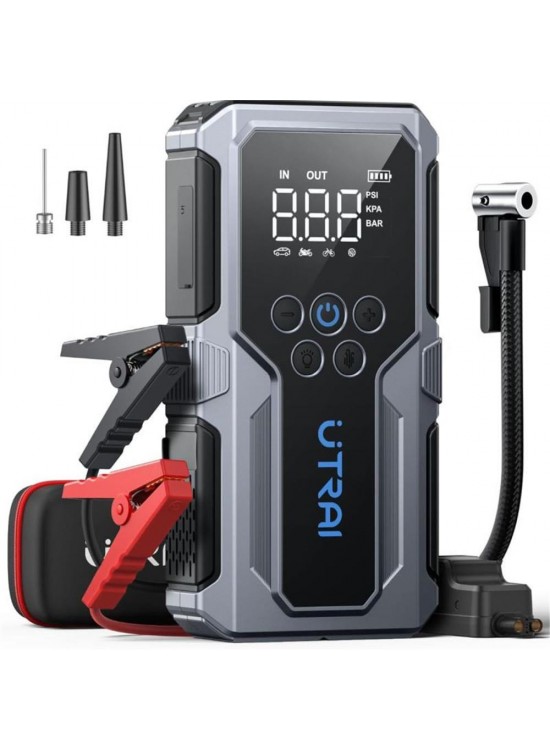 UTRAI Jstar JS9 15000mAh 4 in 1 Jump Starter+Lastik Şişirme Pompalı Taşınabilir Akü Takviye Kiti
