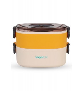 Vagonlife Beslenme Kutusu Lunch Box 1200 ML 3 Bölmeli Paslanmaz Çelik Bl50251-2