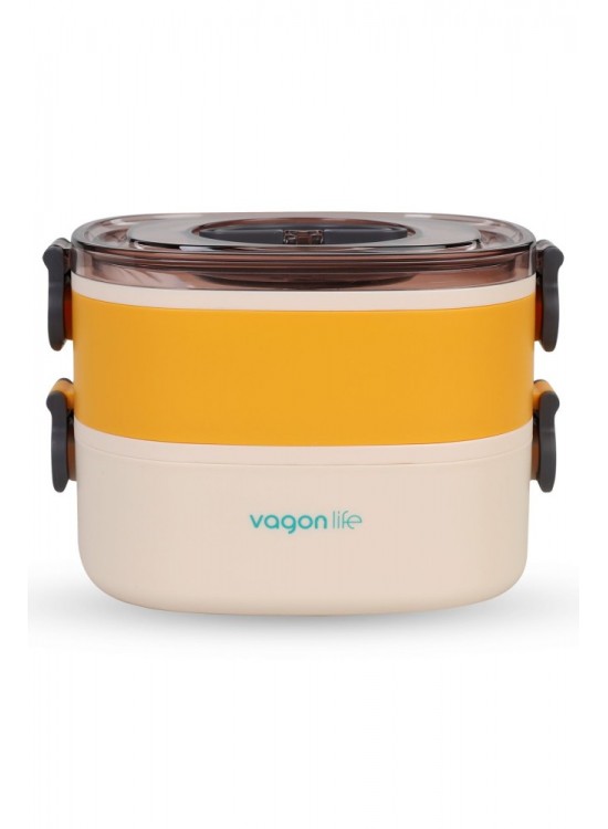 Vagonlife Beslenme Kutusu Lunch Box 1200 ML 3 Bölmeli Paslanmaz Çelik Bl50251-2