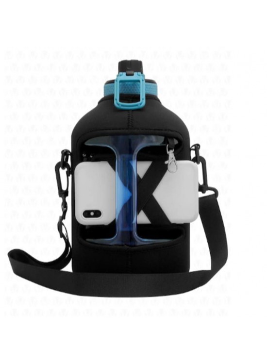 Valletta VLT1264 2,5lt Winta Mavi Motivasyonlu Sporcu Su Matarası Çantalı