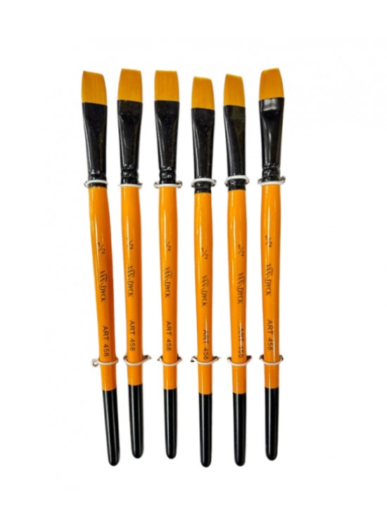 Van Dyck Sentetik Kısa Sap Sarı Fırça VD458 1/2 Van Dyck Sentetik Kısa Sap Sarı Fırça VD458 1/2