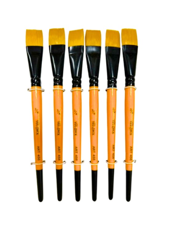 Van Dyck Sentetik Kısa Sap Sarı Fırça VD458 3/4