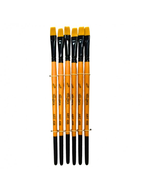 Van Dyck Sentetik Kısa Sap Sarı Fırça VD458 3/8 Van Dyck Sentetik Kısa Sap Sarı Fırça VD458 3/8