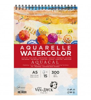 Van Dyck Sulu Boya Blok Aquacal İnce Dokulu Cldpres A5+üst Sprl S.by Blk 15 YP