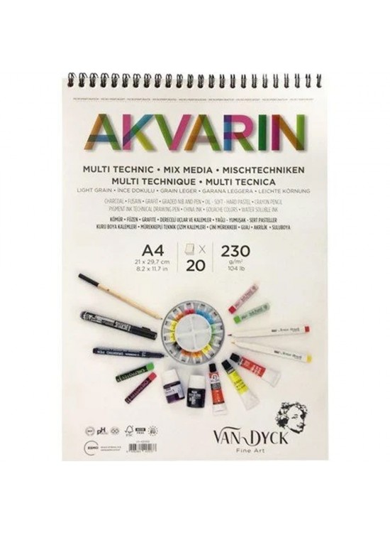 Van Dyck Sulu Boya Blok Multipurpose A4 Üst Sprl 20 YP
