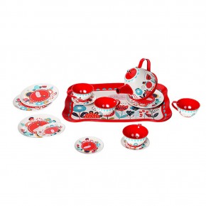 Vardem 15 Parca Cıcek Desenlı Metal Cay Set