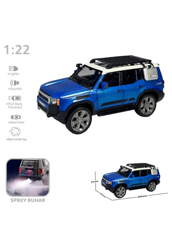 Vardem Oyuncak Çek Bırak 1:22 Sesli Işıklı Buharlı Off-road Jeep VRD-HCL-522A (1 Adet)