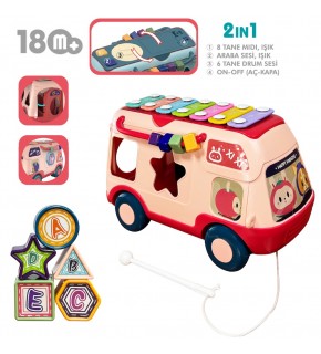 Vardem Oyuncak Eğitici Bul Tak Işıklı Ve Müzikli Otobüs VRD-RT980