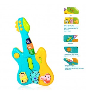 Vardem Oyuncak Işıklı Ve Müzikli Gitar Bebek Piyanosu VRD-JLG-855-36A