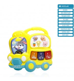 Vardem Oyuncak Işıklı Ve Müzikli Otobüs Bebek Piyanosu VRD-JLG-855-67A