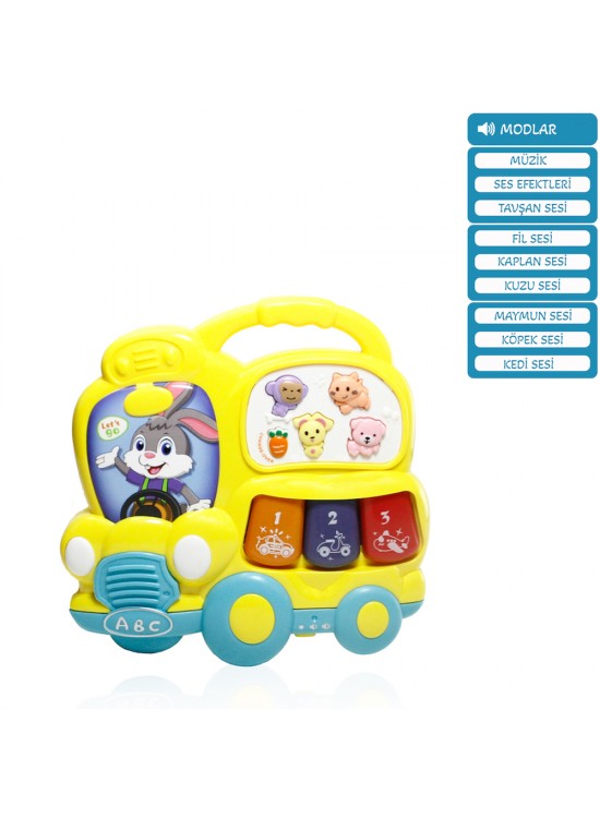 Vardem Oyuncak Işıklı Ve Müzikli Otobüs Bebek Piyanosu VRD-JLG-855-67A