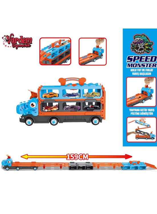 Vardem Oyuncak Parkurlu Araba Fırlatan Dinozor VRD-GD001