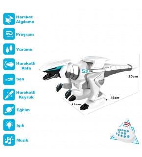 Vardem Oyuncak Uzaktan Kumandalı Şarjlı Etkil Işıklı Müzikli Robot VRD-G17