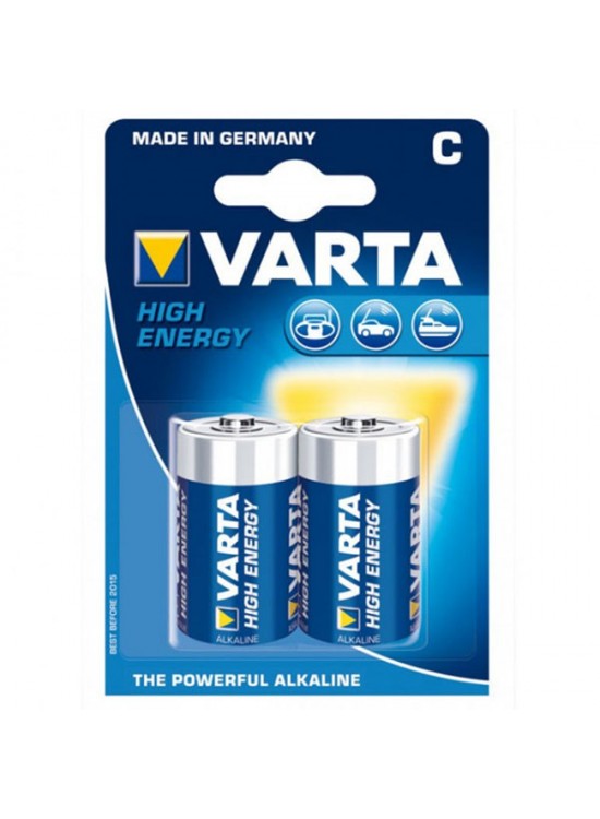Varta Alkalin Orta Boy Pil C High Energy 2 Lİ Varta Alkalin Orta Boy Pil C High Energy 2 Lİ