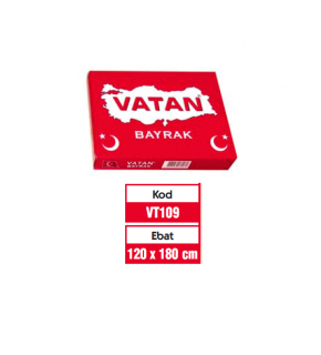 Vatan Türk Bayrağı Polyester 120x180 VT109