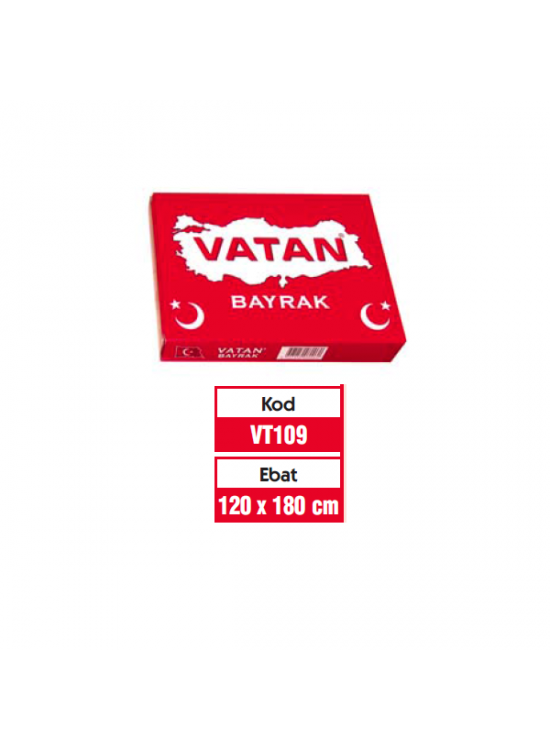 Vatan Türk Bayrağı Polyester 120x180 VT109