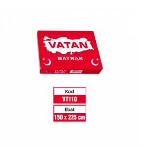 Vatan Türk Bayrağı Polyester 150x225 VT110