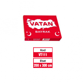Vatan Türk Bayrağı Polyester 200x300 VT111