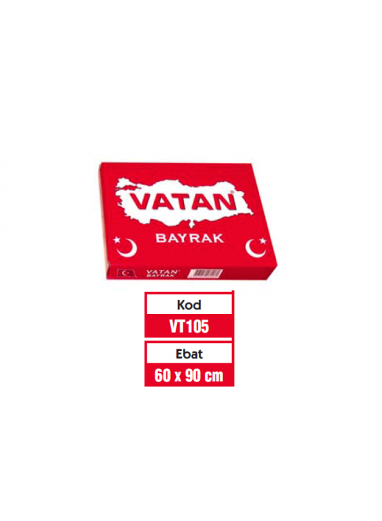 Vatan Türk Bayrağı Polyester 60x90 VT105