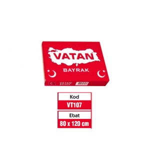 Vatan Türk Bayrağı Polyester 80x120 VT107