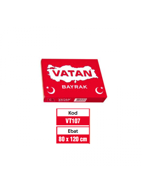 Vatan Türk Bayrağı Polyester 80x120 VT107