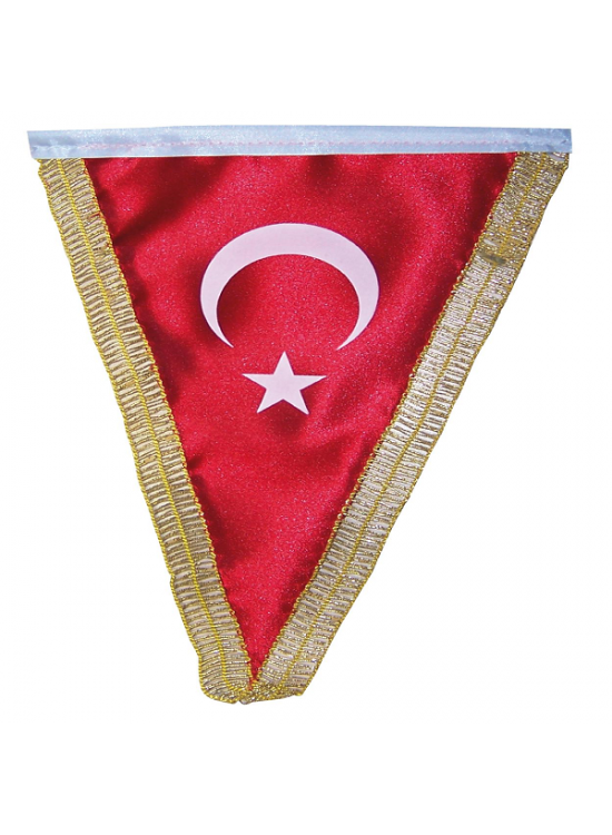 Vatan Masa Bayrağı Türk Üçgen Simli 15x22.5 VT203 (1 Adet) Vatan Masa Bayrağı Türk Üçgen Simli 15x22.5 VT203 (1 Adet)
