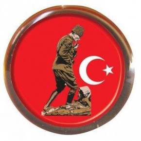 Vatan Rozet Atalı Kocatepe Bayrak Yuvarlak VT617 (1 Adet)