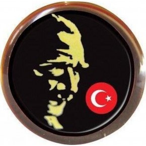 Vatan Rozet Atalı Siyah Baskı Yuvarlak VT620 (1 Adet)