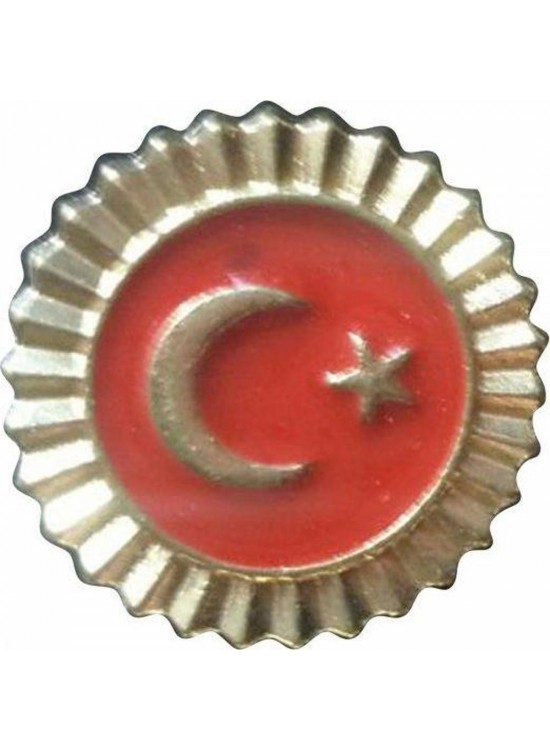 Vatan Rozet Türk Bayraklı Dipli Tırtıklı VT605 (1 Adet) Vatan Rozet Türk Bayraklı Dipli Tırtıklı VT605 (1 Adet)