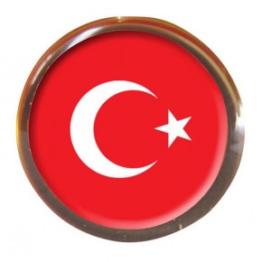 Vatan Rozet Türk Bayraklı Yuvarlak VT601 (1 Adet)